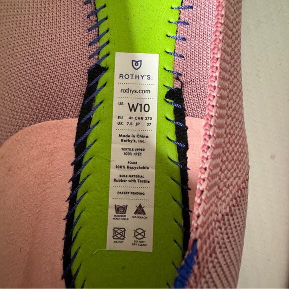 Rothy's The Point in Retired Rosebud Light Pink sz 10 - Picture 9 of 10